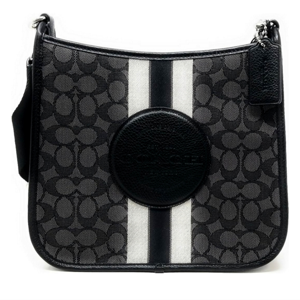 Brand New! Dempsey File Bag in Signature Jacquard with Stripe & Coach Pa…